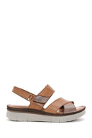 Kadın Taba Deri Comfort Sandalet | Derimod