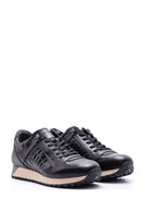 Erkek Kroko Detaylı Deri Sneaker | Derimod