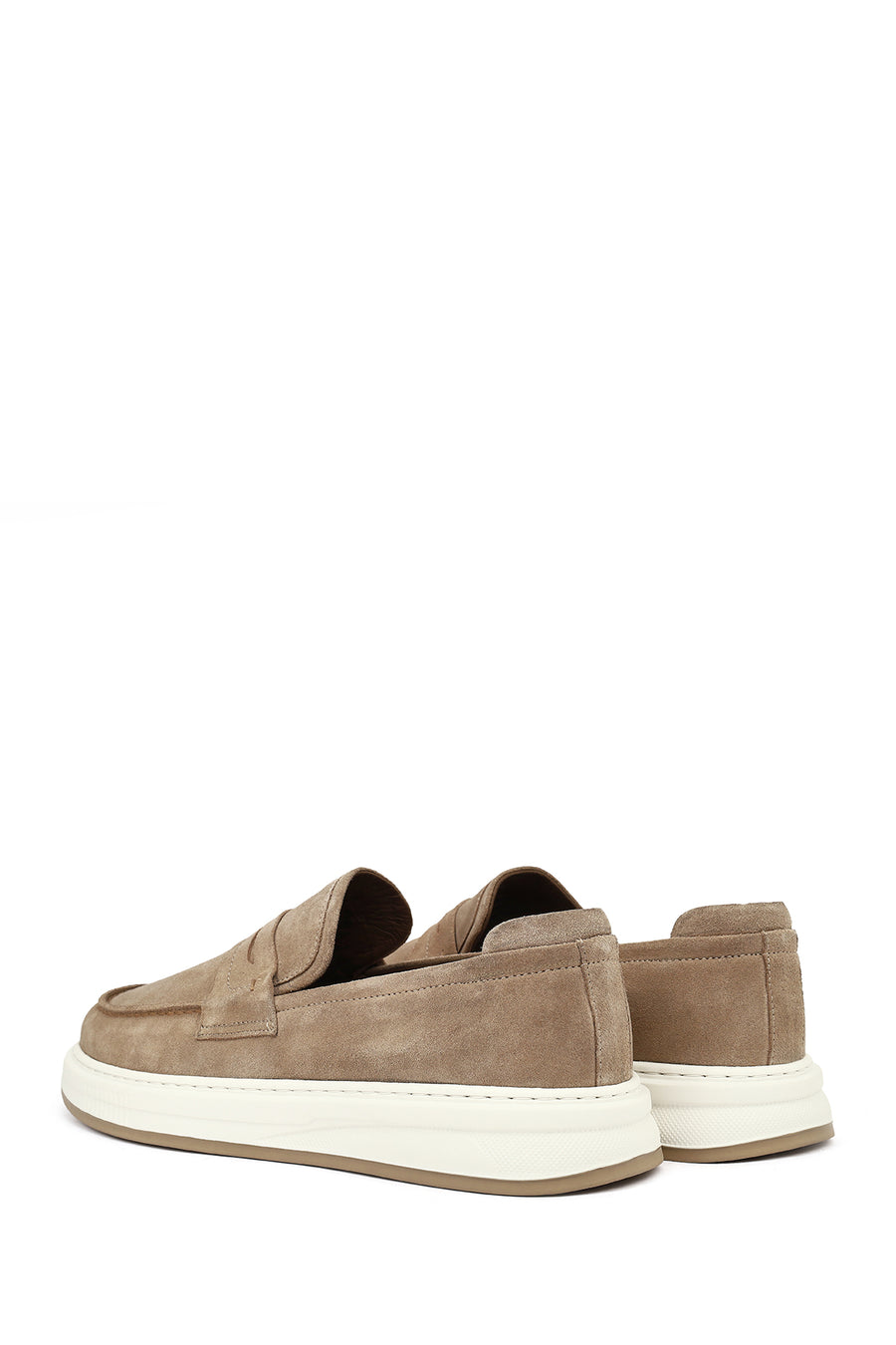 Erkek Bej Süet Deri Casual Loafer