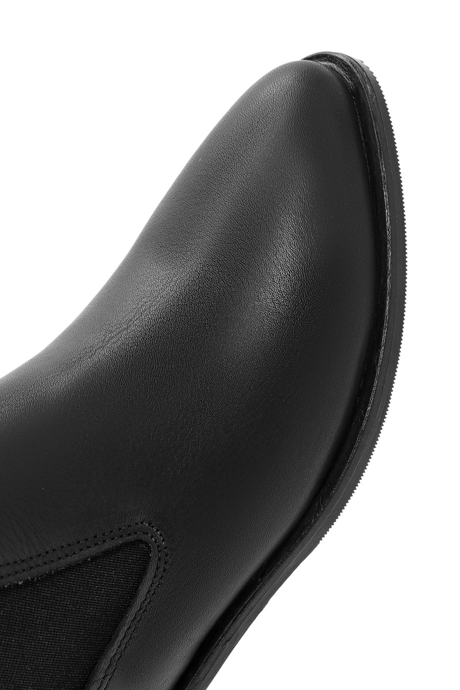 Women's Black Leather Chelsea Boots