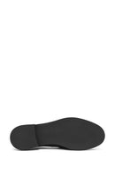 Kadın Siyah Tokalı Deri Maskülen Loafer | Derimod