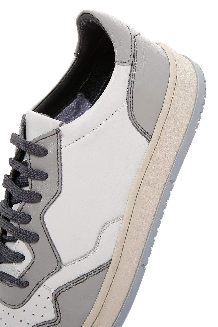 Erkek Gri Deri Sneaker