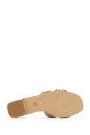 Women's Beige Stone Slippers | Derimod
