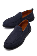 Erkek Lacivert Nubuk Deri Loafer | Derimod