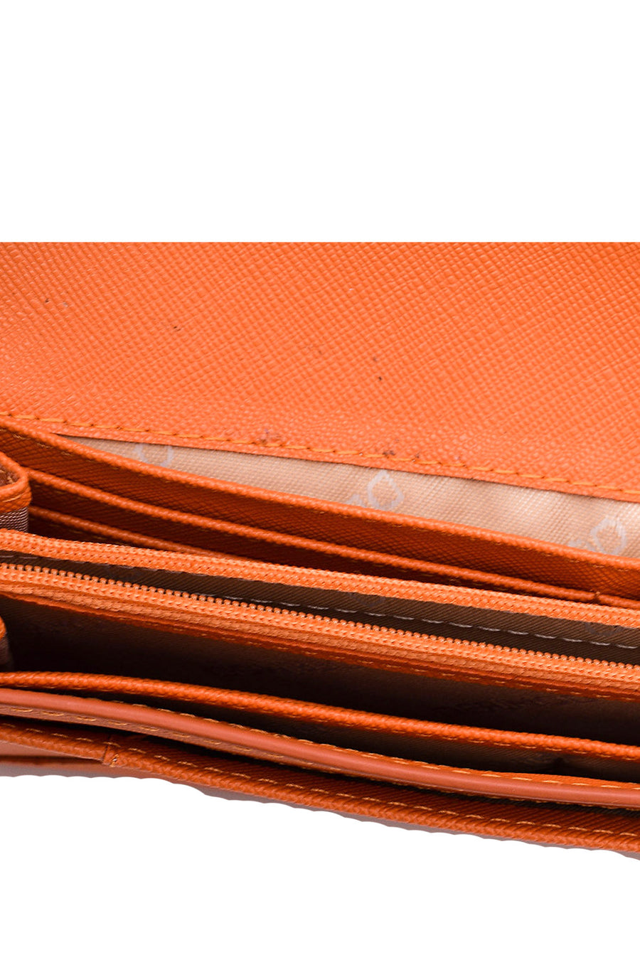 Women's Orange Faux Leather Wallet