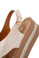 Women's Gold Chunky Sole Metallic Sandals | Derimod