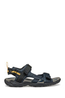 Geox Men's Navy Blue U Terreno + Grip B Te + Nbk Sy Double Strap Fabric Sandals | Derimod