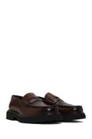 Male Brown Leather Casual Loafer | Derimod