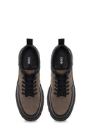 Male Mink Lace-up Thick-soled Leather Casual Shoes | Derimod