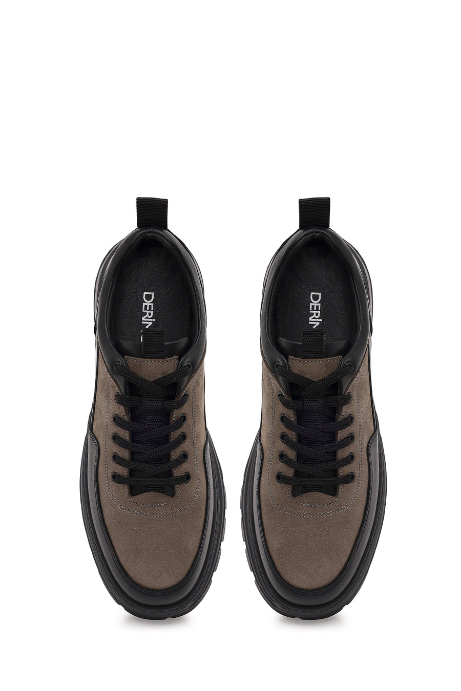 Male Mink Lace-up Thick-soled Leather Casual Shoes