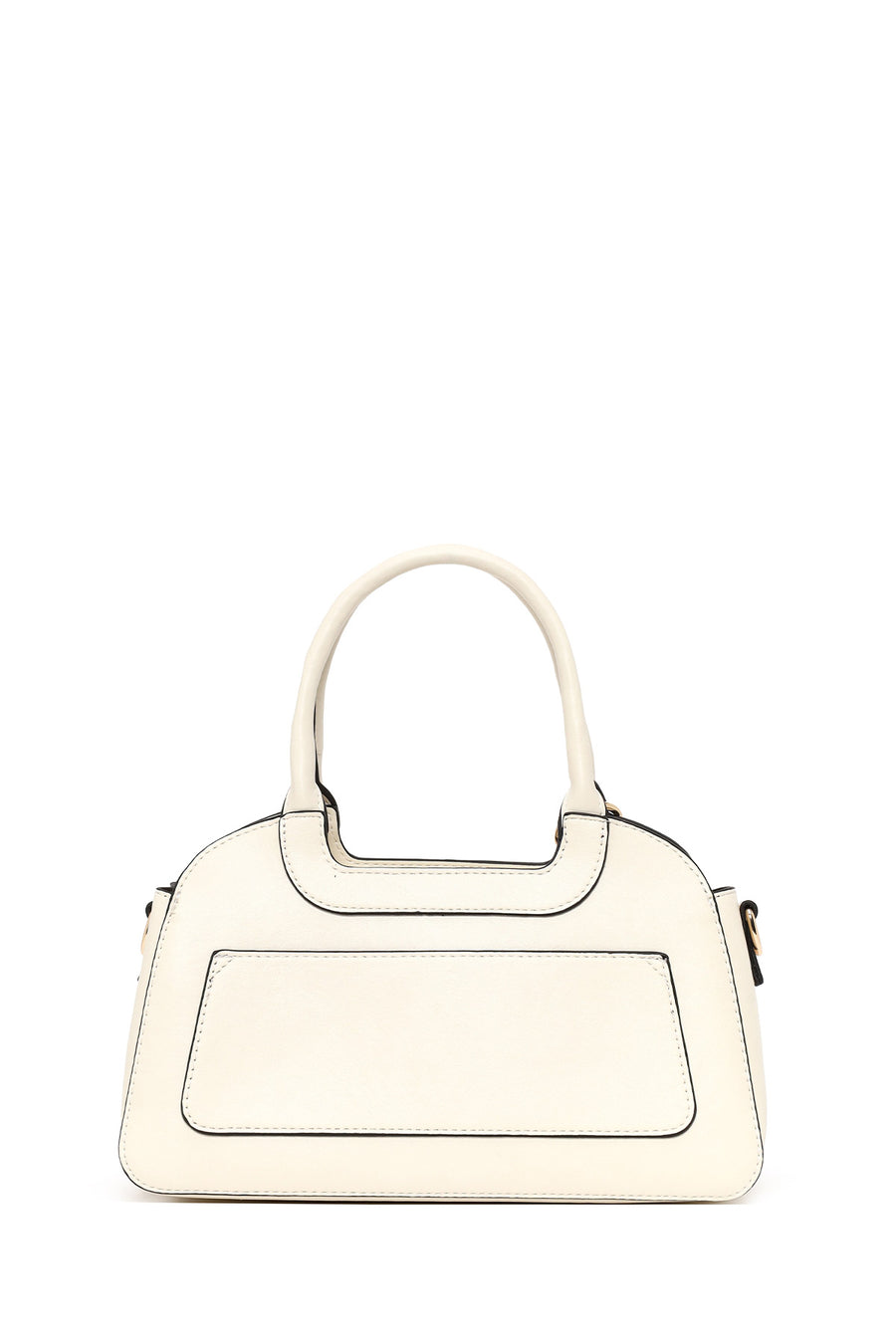 Woman Cream Long-Strap Knitted Mini Shoulder Bag