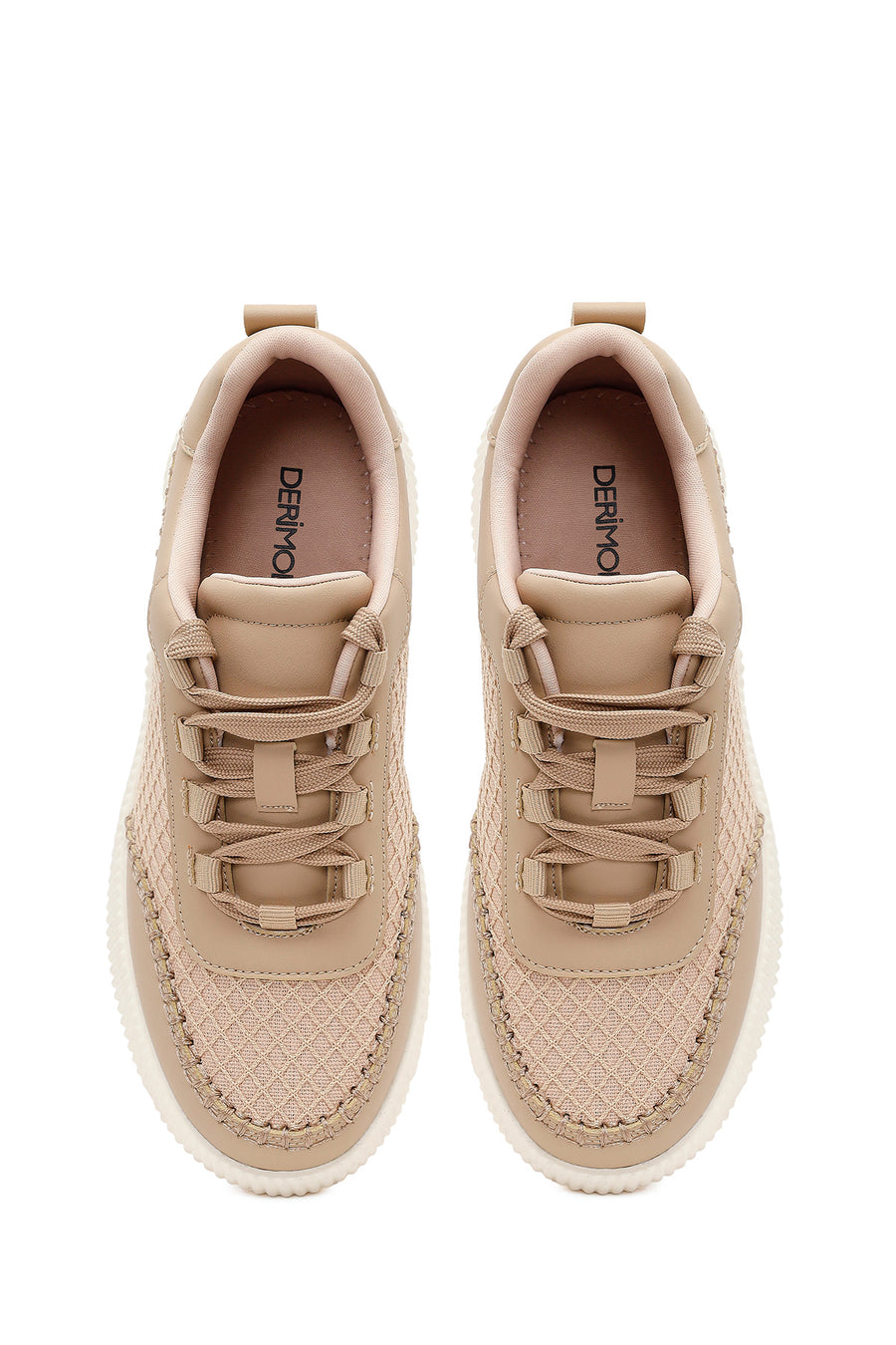 Kadın Bej Kalın Tabanlı Sneaker