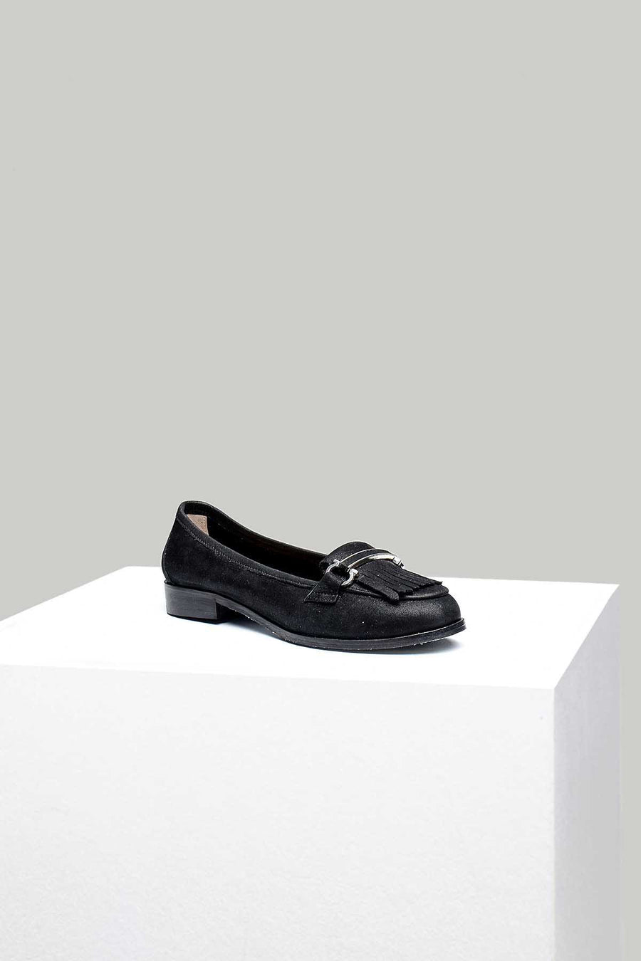 Women's Leather Ballerinas with Buckle 18SFD2455SM | Derimod
