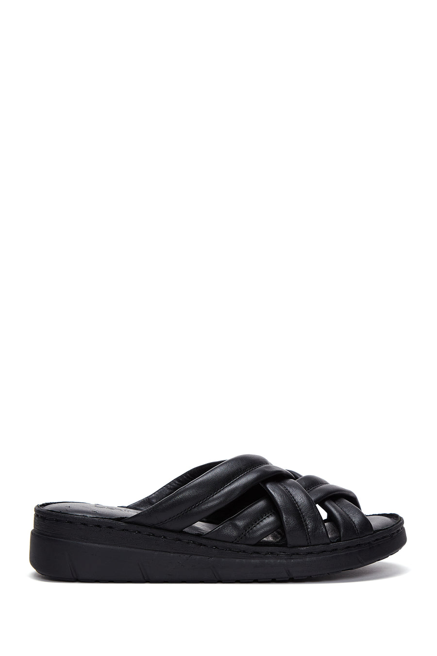 Kadın Siyah Deri Comfort Terlik 22SFD340918 | Derimod