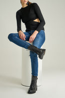 Studded Women's Leather Boots | Derimod