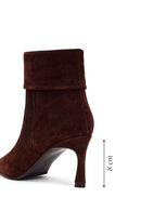 Kadın Kahverengi İnce Topuklu Süet Deri Bot | Derimod