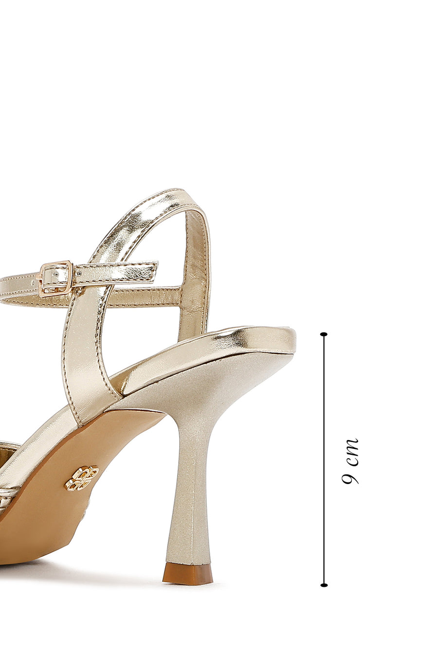 Women's Gold Ankle Buckle Braided Thin Heeled Shoes