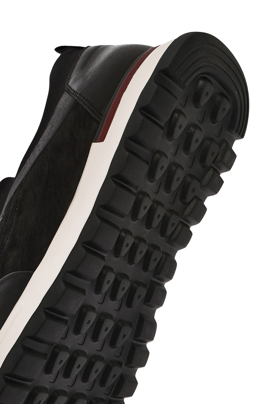 Erkek Siyah Bağcıklı Deri Sneaker