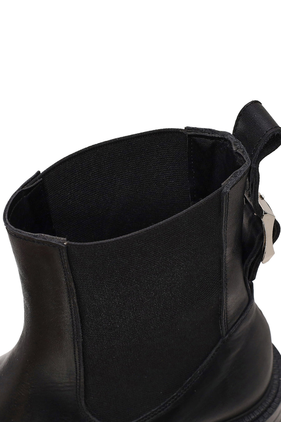 Woman Black Leather Chelsea Boots