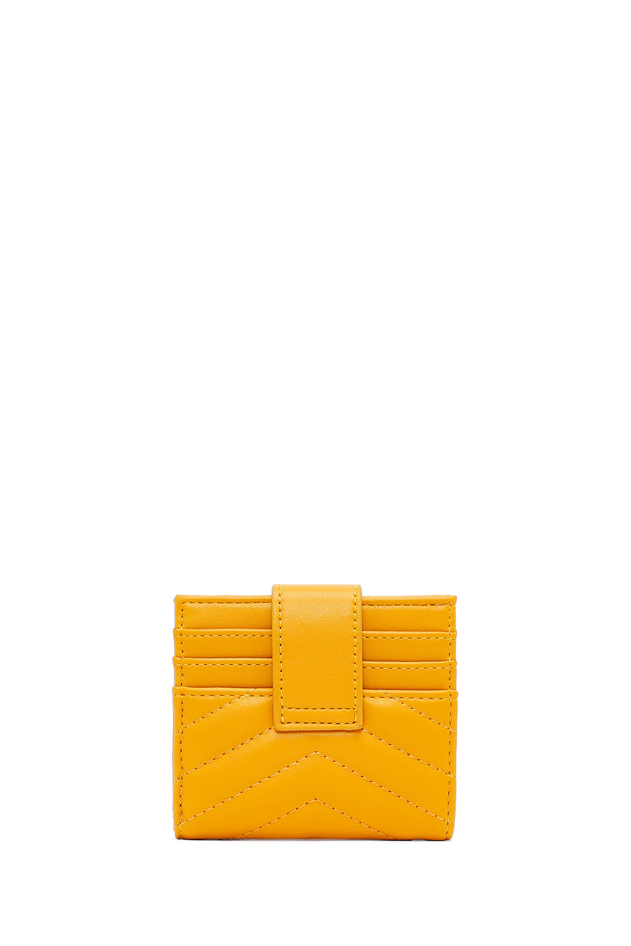 Woman Yellow Quilted Card Holder