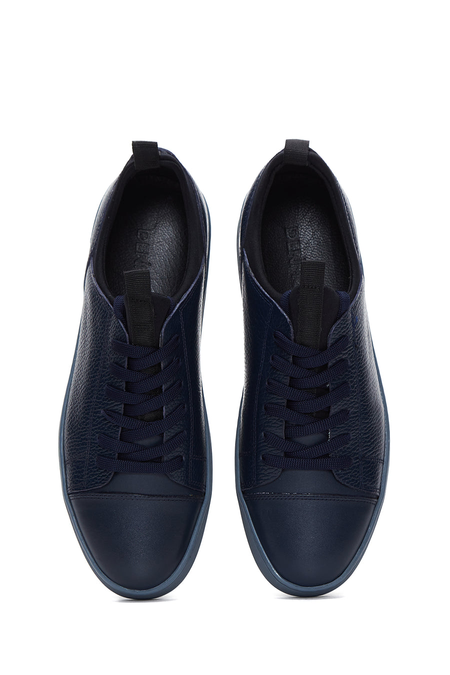 Erkek Lacivert Deri Sneaker
