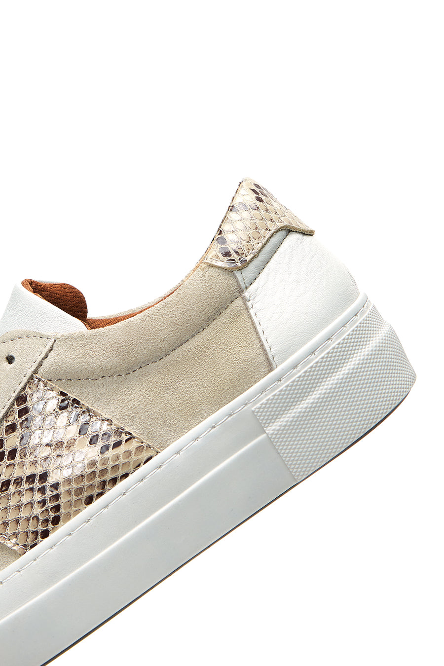 Kadın Vizon Deri Desenli Sneaker