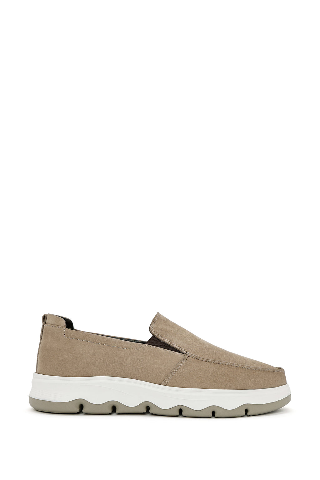 Erkek Vizon Nubuk Deri Comfort Loafer
