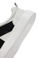 Erkek Beyaz Bağcıklı Kalın Tabanlı Deri Sneaker | Derimod