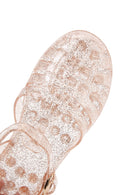 Women's Gold Ankle Strap Jelly Sandals | Derimod