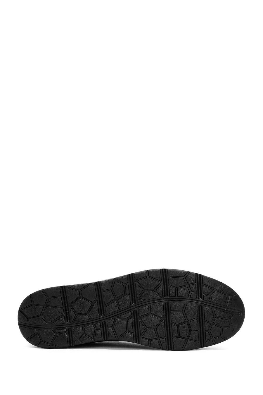 Men's Black Lace-up Leather Sneaker