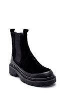 Women's Suede Leather Thick Soled Chelsea Boots | Derimod