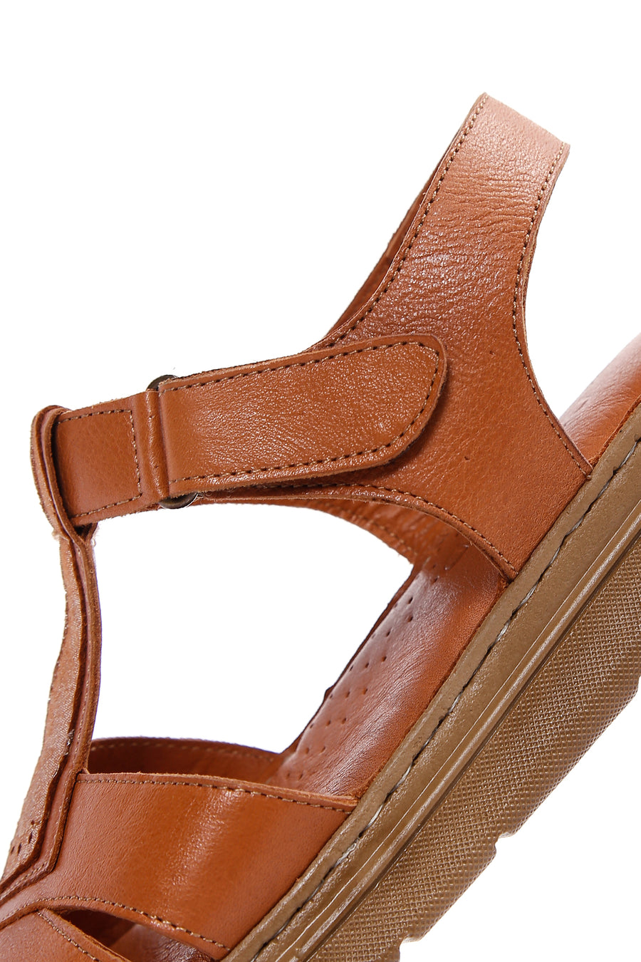 Women's Tan Leather Comfort Sandals