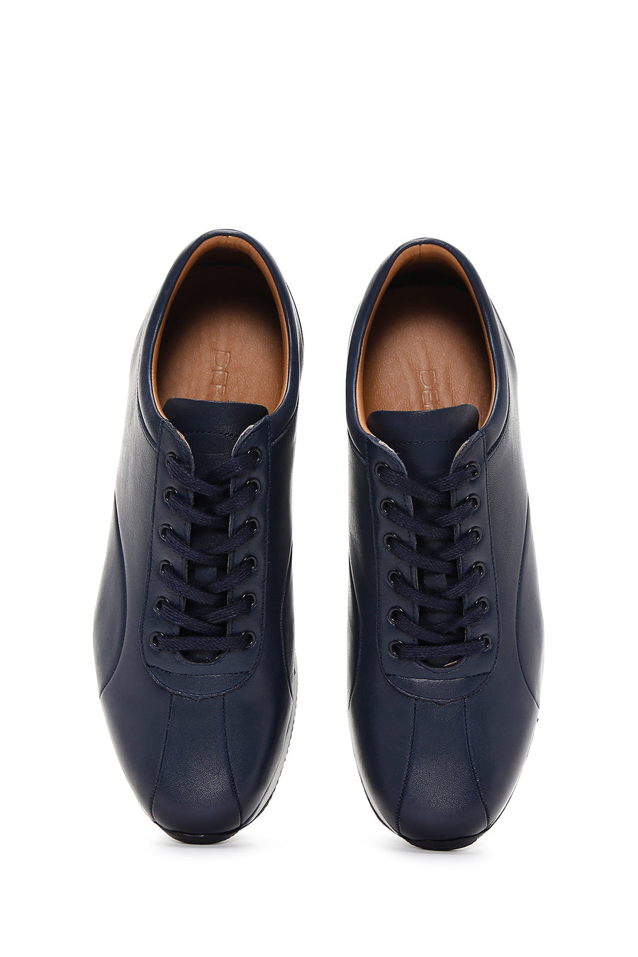 Erkek Lacivert Deri Sneaker