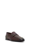 Erkek Kahverengi Deri Klasik Loafer | Derimod