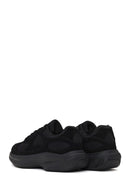 Erkek Siyah Bağcıklı Kalın Tabanlı Kumaş Sneaker | Derimod