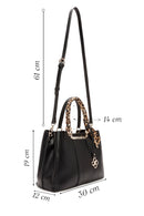 Women's Black Long Strap Handbag with Accessory Detail | Derimod