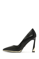 Women's Black High Heel Leather Stiletto | Derimod