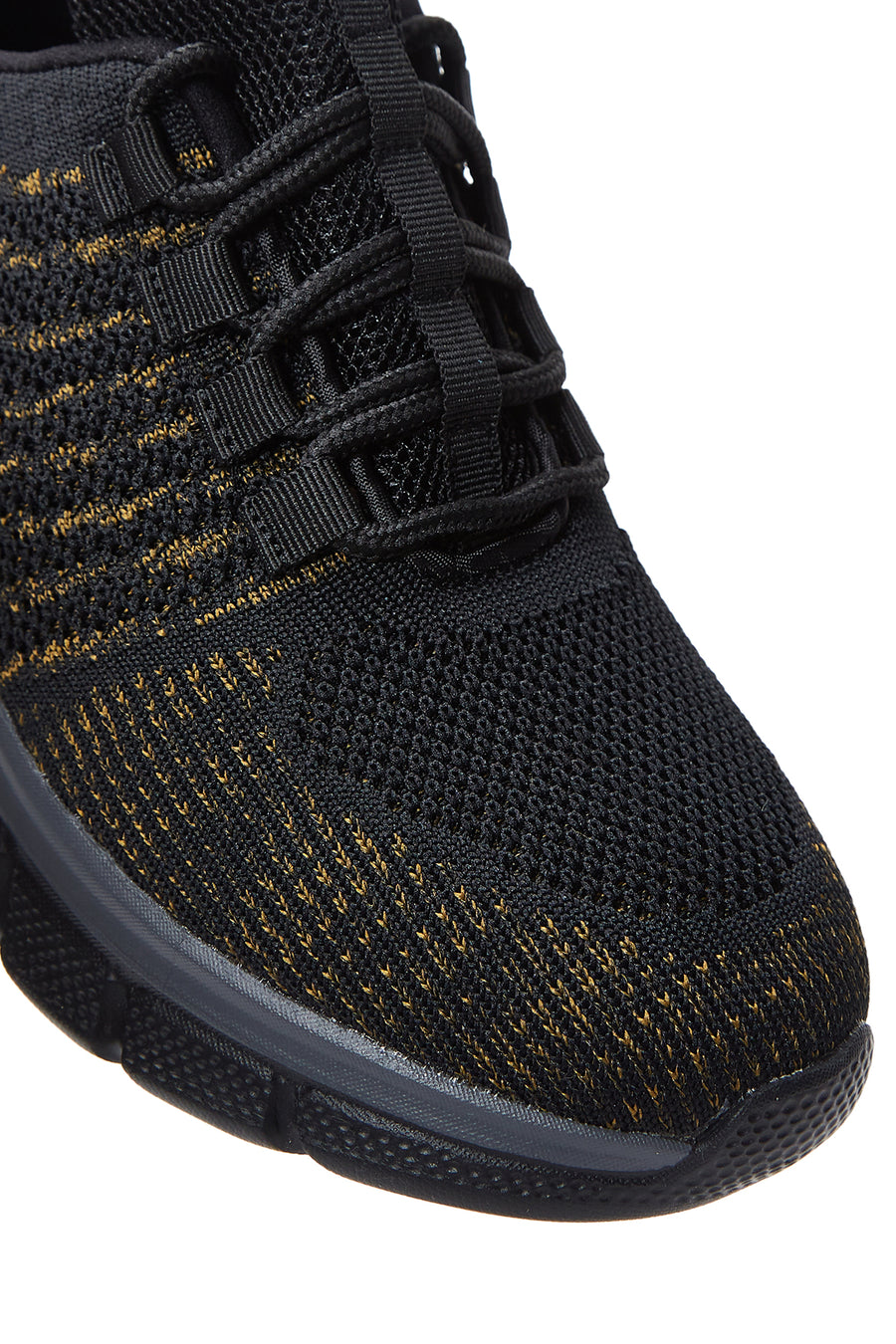 Women's Black Fabric Sneaker