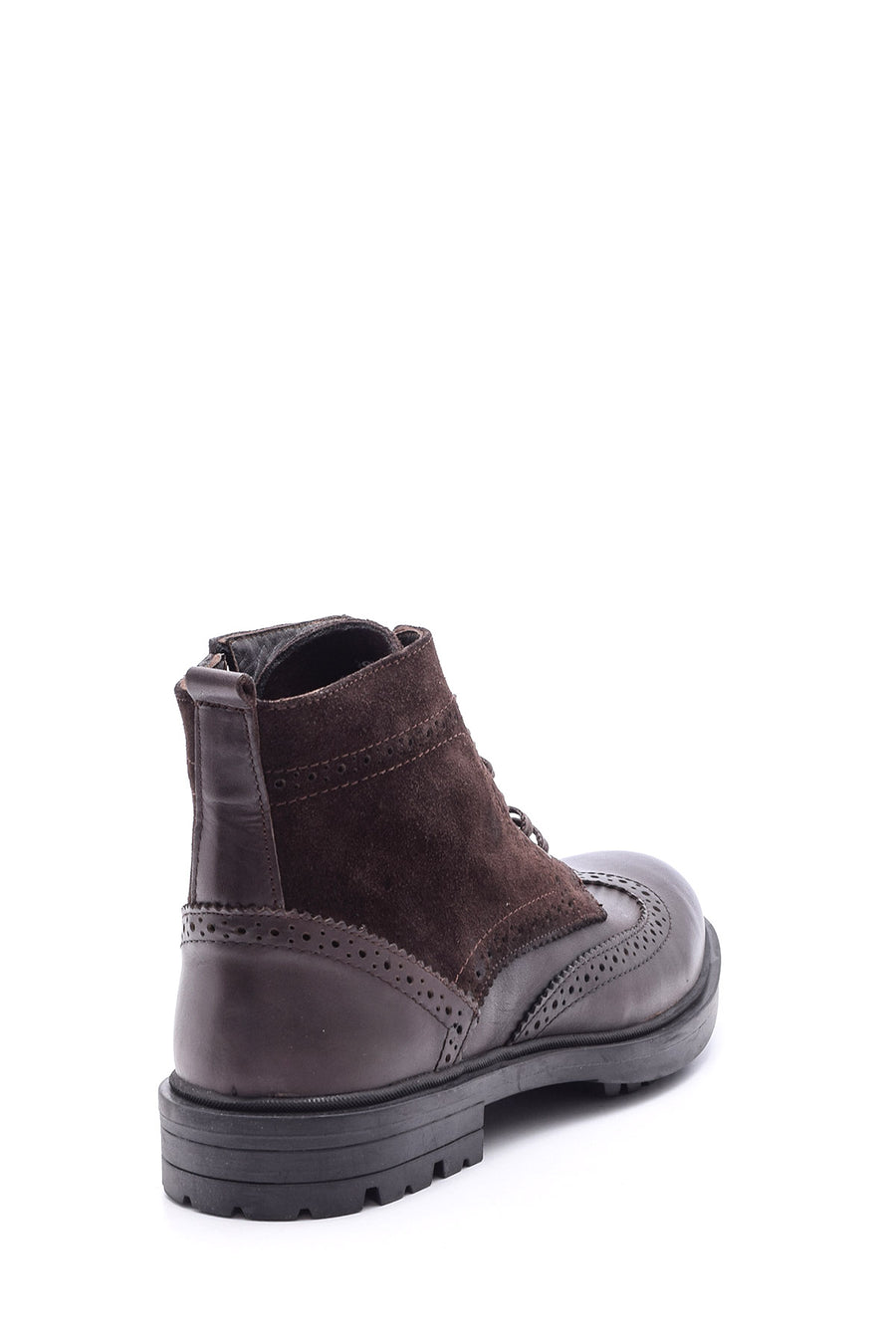 Men's Suede Detailed Leather Boots