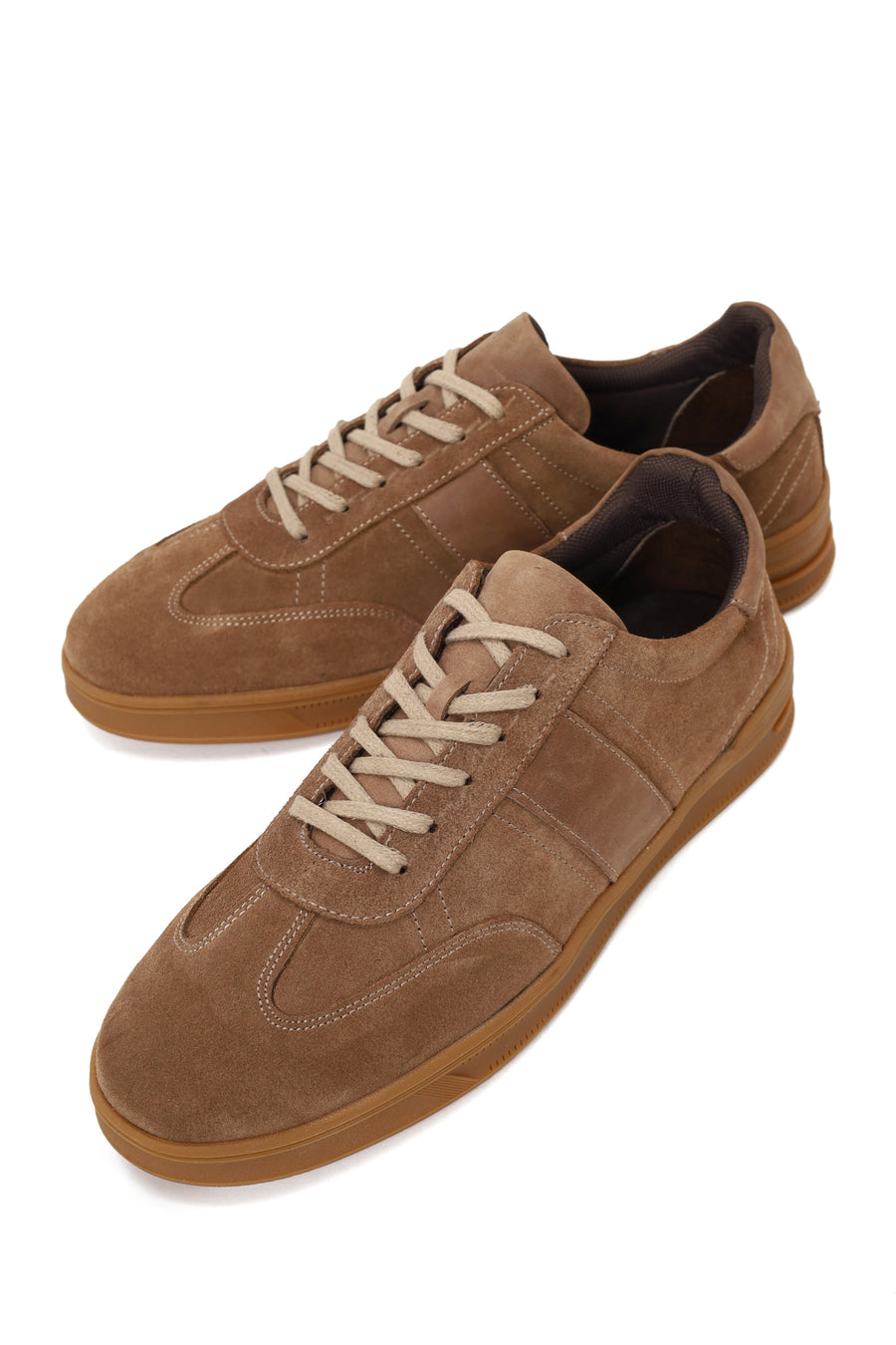 Male Mink Lace-Up Suede Leather Sneaker