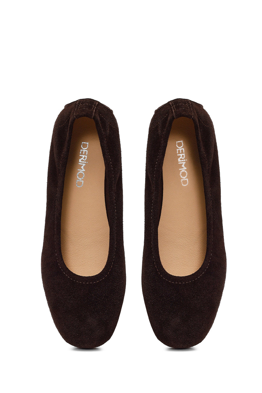 Woman Brown Suede Leather Ballet Flat
