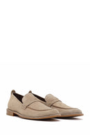 Derimod Black Male Beige Suede Leather Classic Loafer | Derimod