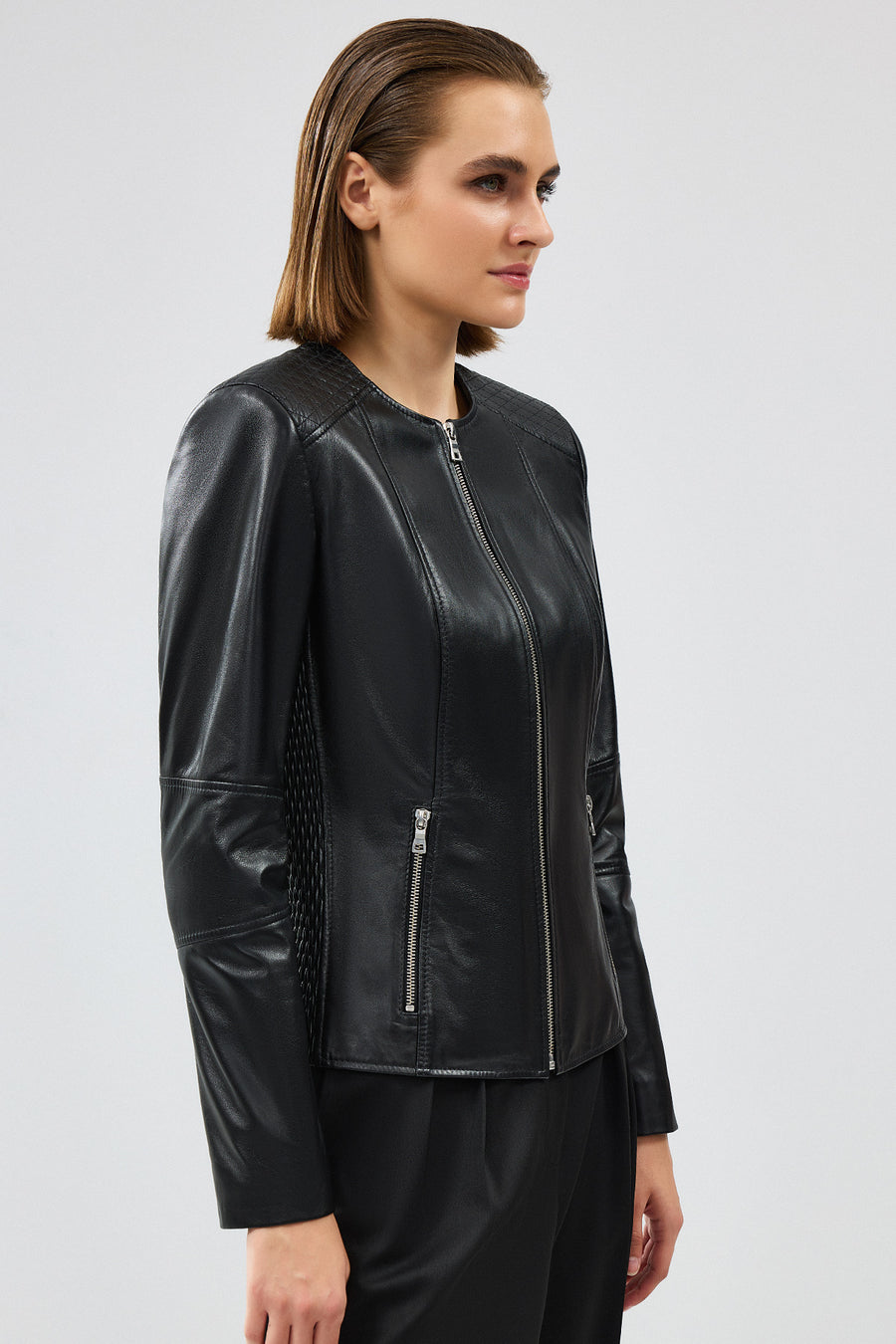 Irina Women's Black Leather Jacket