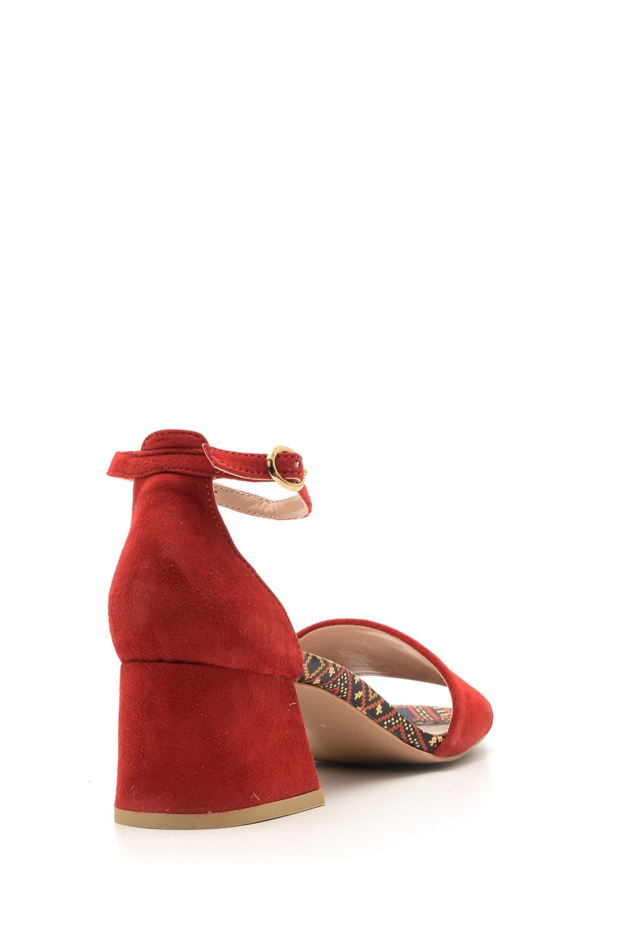 Women's Suede Ankle Strap Heeled Shoes