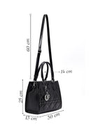 Woman Black Long-Strap Quilted Classic Shoulder Bag | Derimod