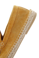 Men's Yellow Leather Espadrille | Derimod