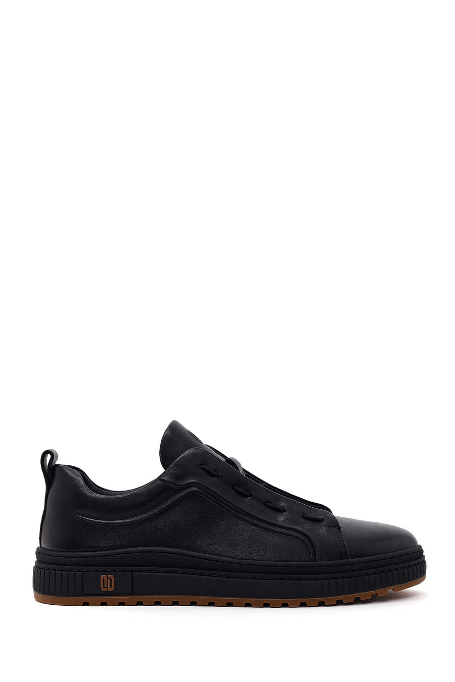 Erkek Siyah Bağcıklı Deri Sneaker WM680046DV | Derimod