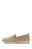 Kadın Gri Süet Deri Comfort Loafer | Derimod