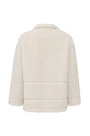 Oslo Women's Beige Reversible Teddy Coat | Derimod
