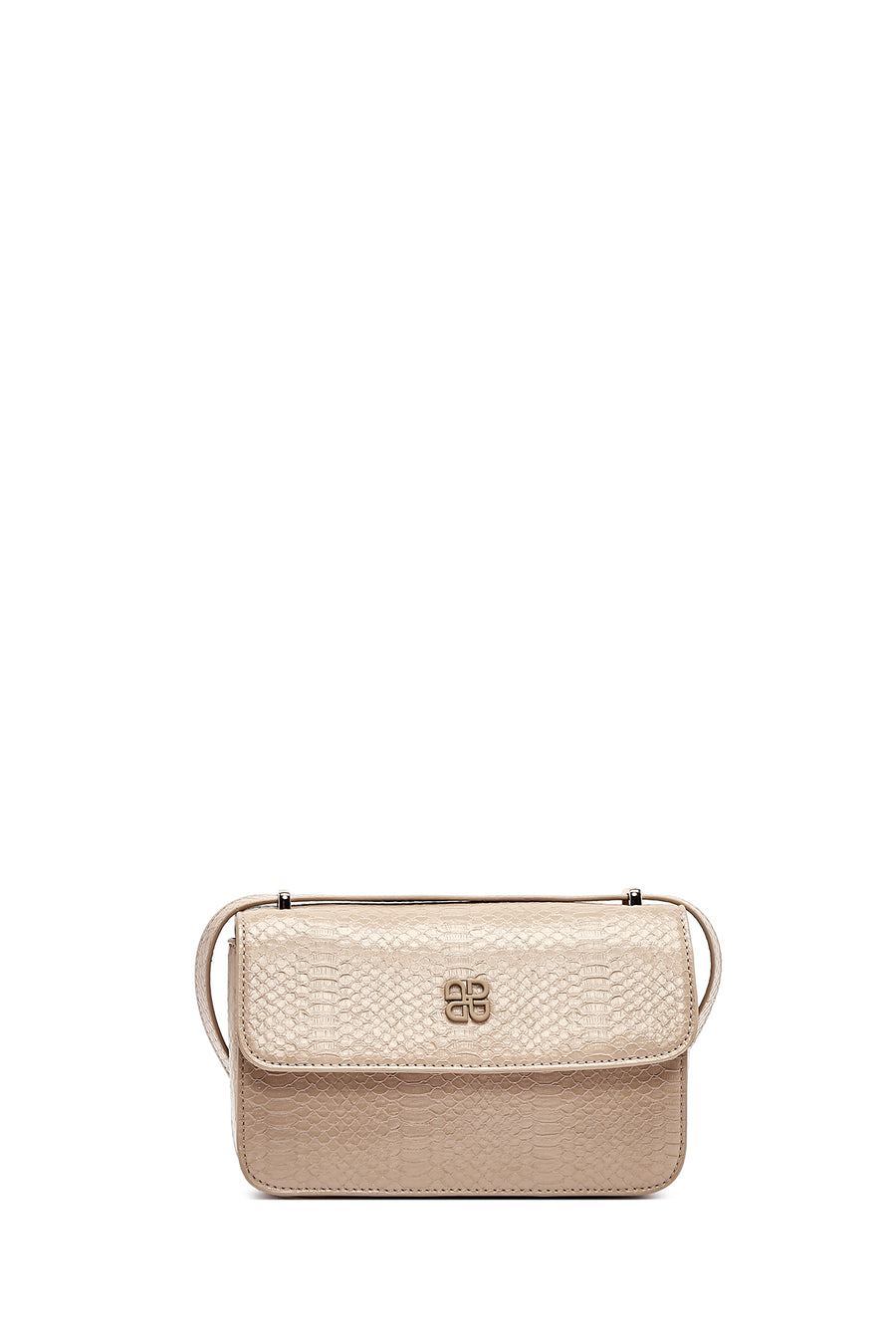 Women's Beige Printed Long Strap Crossbody Bag